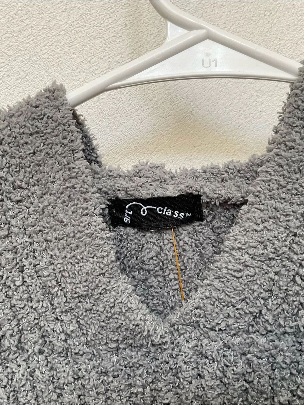 Art Class Grey Chenille Chunky Knit Hooded Sweater Size XXL Girl's Oversized Fit